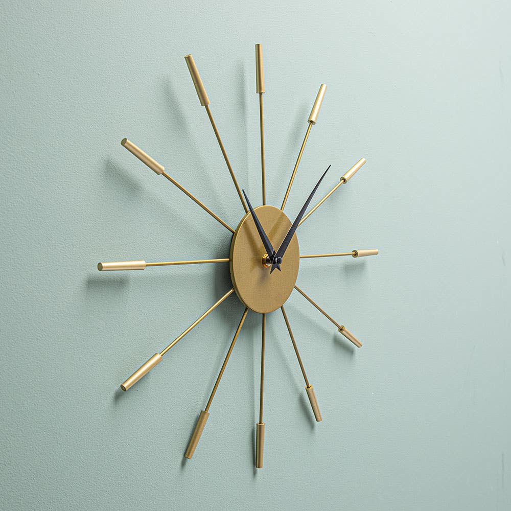 Kiera Grace Decorative 'Louise' Wall Clock 16" (Gold)