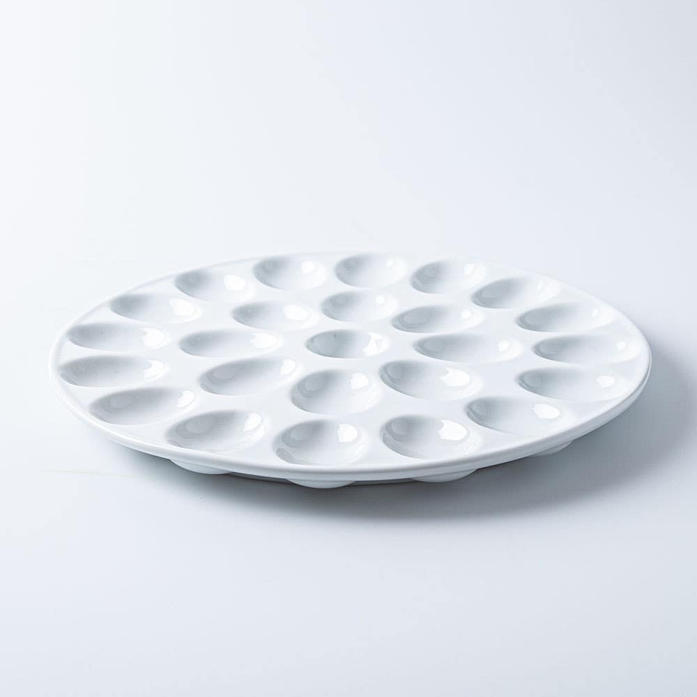 Our Table Simply White Egg Serving Platter (White)
