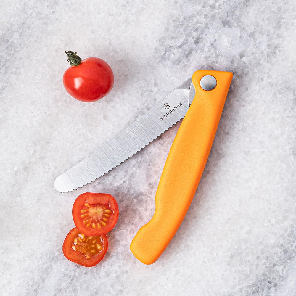 Victorinox Foldable Serrated Utility Knife (Orange) | Kitchen Stuff Plus