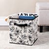 KSP Collapsible 'Floral' Non-Woven Storage Bin (Ivory)