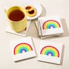 Harman Printed 'Rainbow' Ceramic Coaster - Set of 6 (Multi Colour)
