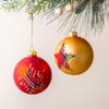 Christmas Tradition Christmas 'Plaid Star' Ornament Ball (Gold)