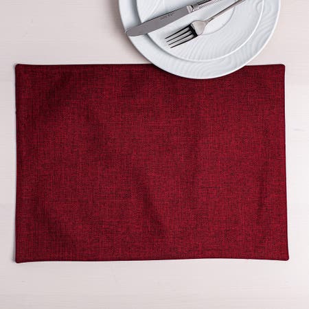 Sebastien & Groome Linen-Look Polyester Placemat (Red)