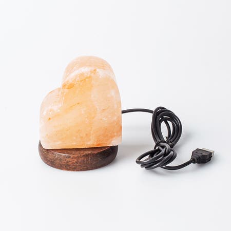 Brookstone Himalyan 'Heart' Crystal Salt Lamp Mini USB (Natural)