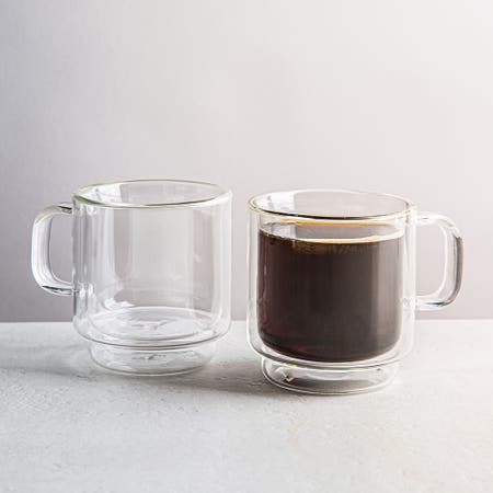 Pasabahce Barita Double Wall 'Stackable' Glass Cappuccino Cup - S/2