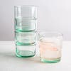Pasabahce Aware Stacking D.O.F. Glass - Set of 4 (Bottle Green)