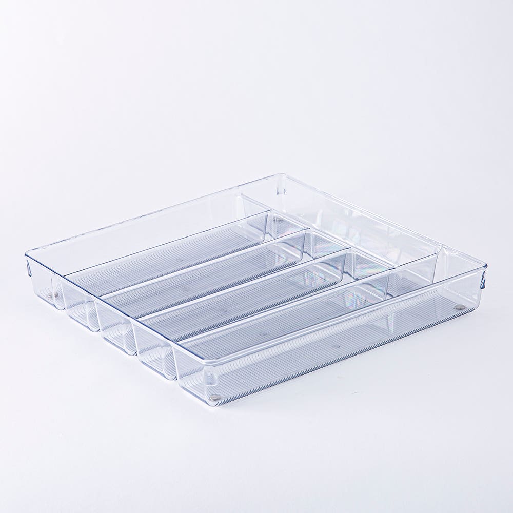 iDesign Linus Drawer Organizer Cutlery Tray Max 13.5x14"