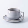 Bia Reactive Glaze Stoneware Cup & Saucer (Grey)