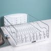 KSP Wave Dish Rack with Tray (Chrome/White)