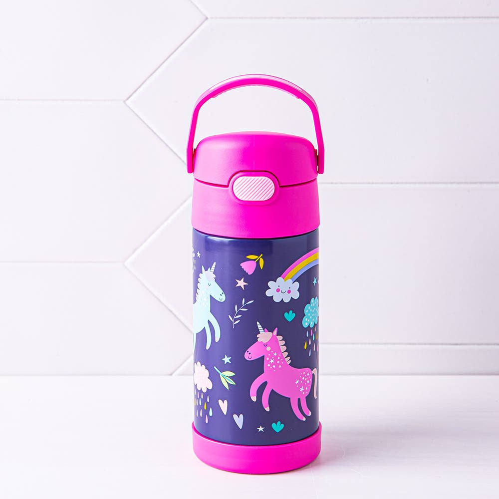 Thermos FUNtainer Vacuum Insulated Stainless Steel Straw Water Bottle, 12oz  - Space Unicorn