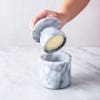 KSP Marble Butter Bell with Lid 9.6cm dia. x 11cm (White/Grey)