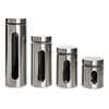 62493 KSP Ellipse Cylinder Canisters   Set of 4  Stainless Steel