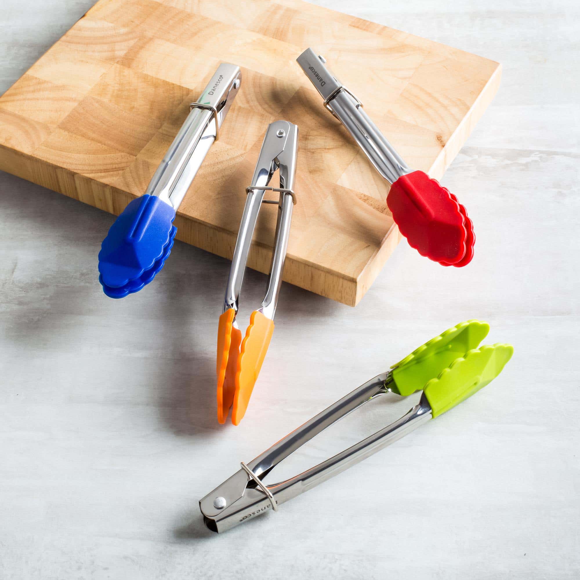 Danesco Mini Silicone Tipped Locking Tongs Assorted Kitchen