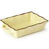 70675 KSP Tuscana Small Rectangle Fluted Bakeware with Handle  Yellow