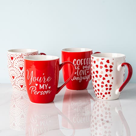 Graphic Mugs Red Hearts S 4