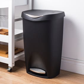 Umbra Brim Step Garbage/Recycling Can (Black)