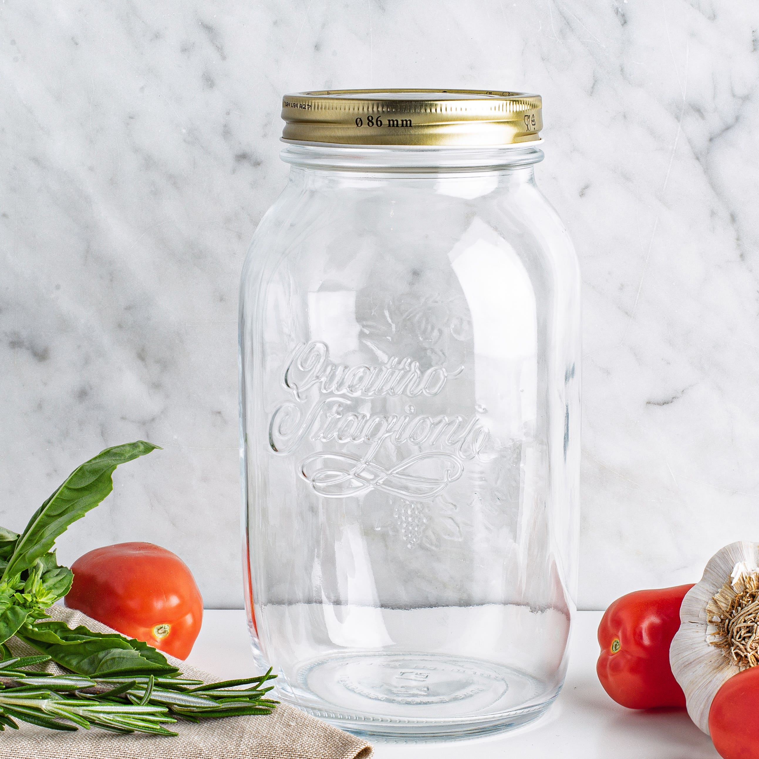 Bormioli Rocco Quattro Stagioni 1.5L Glass Storage Jar with Lid