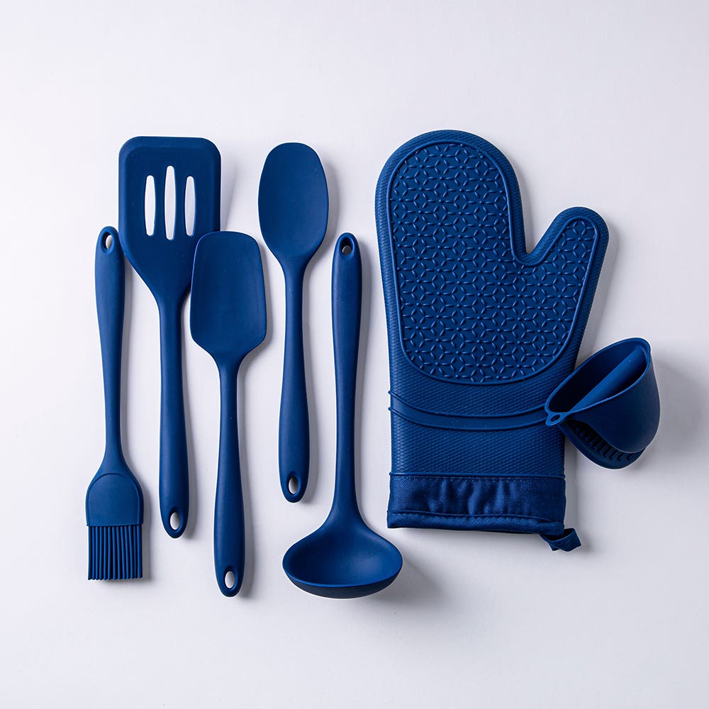 KSP Colour Splash Silicone Solid Spoon (Navy)