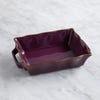 76944 KSP Tuscana Small Rectangle Fluted Bakeware with Handle  Purple