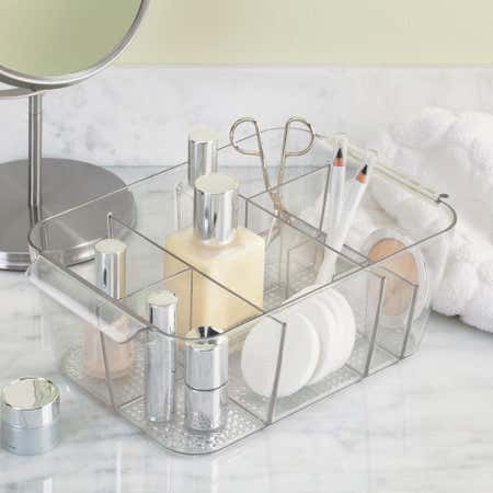 77966_iDesign_Clarity_Divided_Cosmetic_Bin_with_Handles