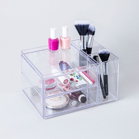 iDesign Clarity Stacking 2-Drawer with Organizer