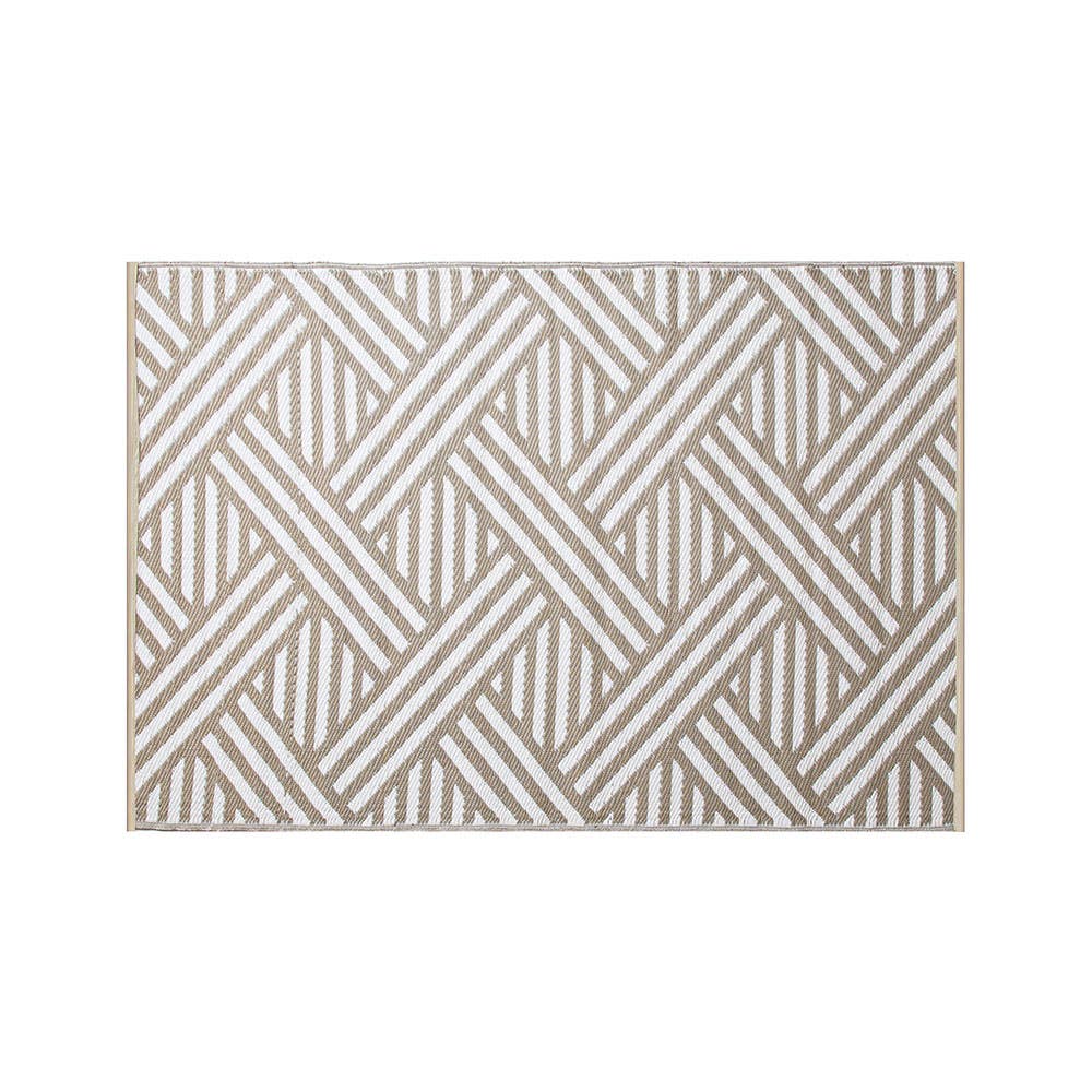 KSP Outdoor 'Cochem Cement' 4' X 6' All Season Mat (White/Beige)