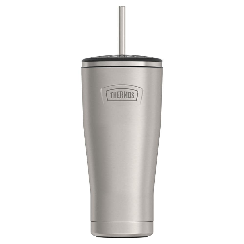 Thermos Icon Series Double Wall Tumbler with Straw (Stainless Steel)