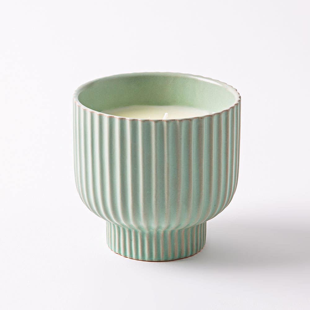 KSP Stemmed Citronella Candle Ceramic Pot 11x11cm