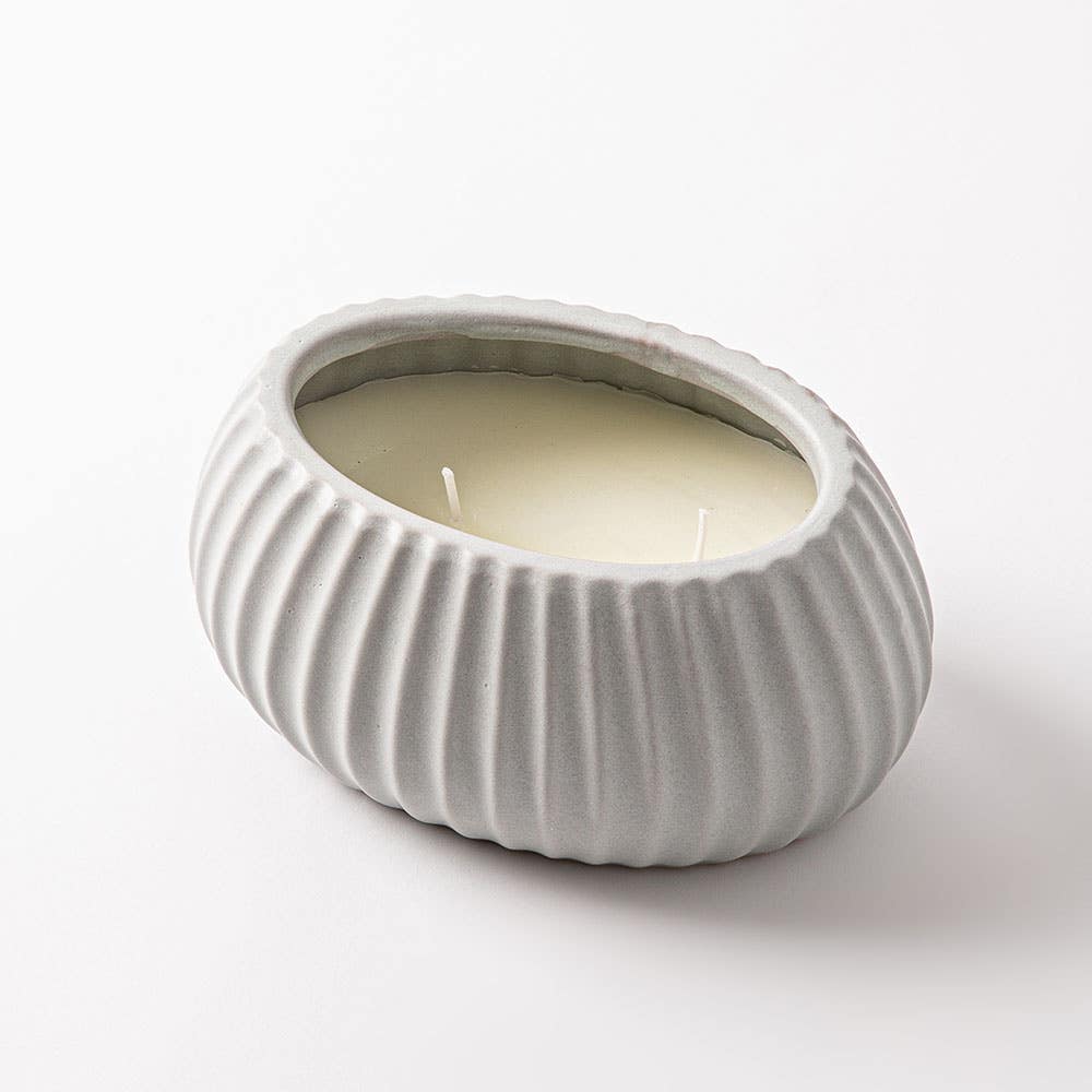 KSP Ellipse Citronella Candle Ceramic Pot 19x12.5x9cm