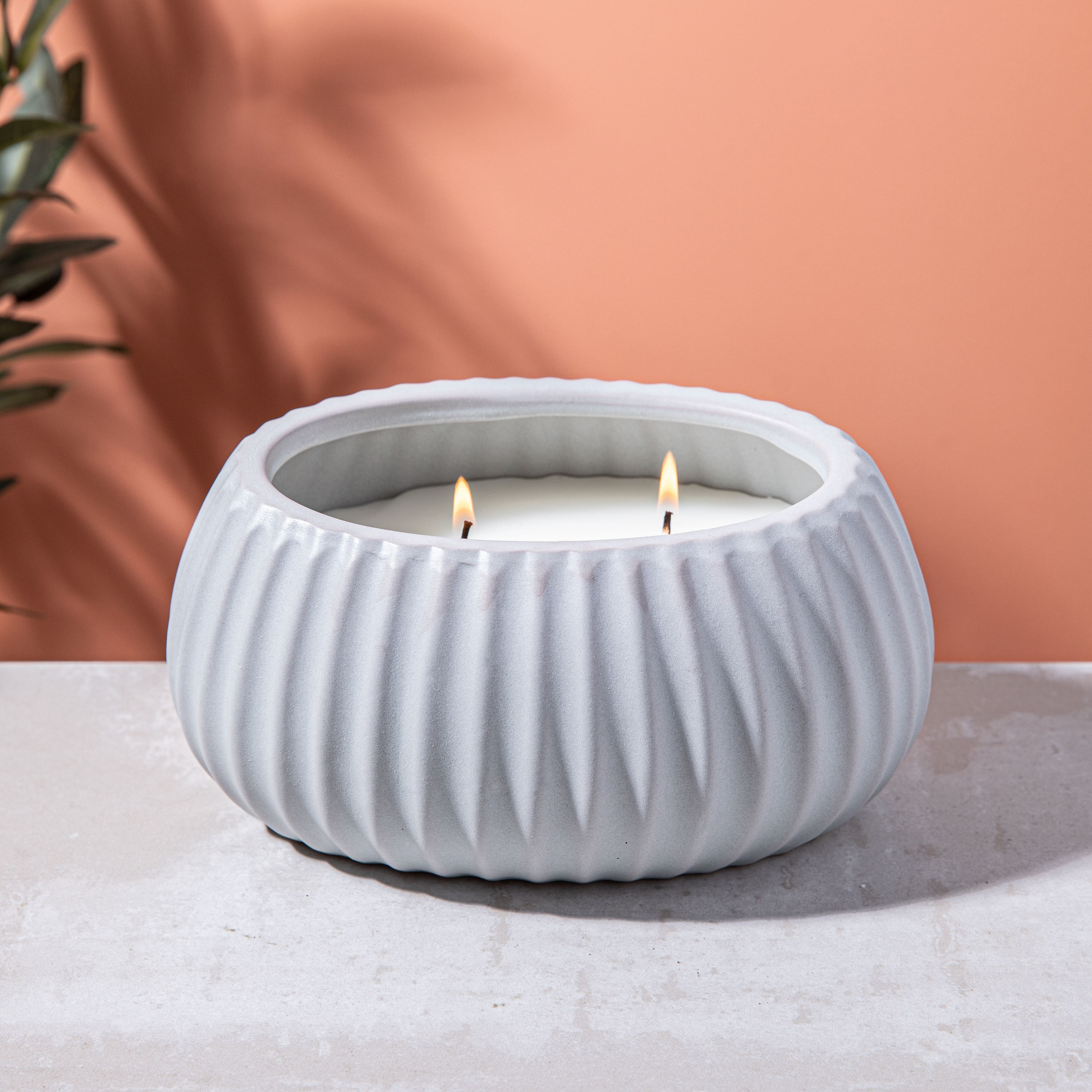 KSP Ellipse Citronella Candle Ceramic Pot 19x12.5x9cm