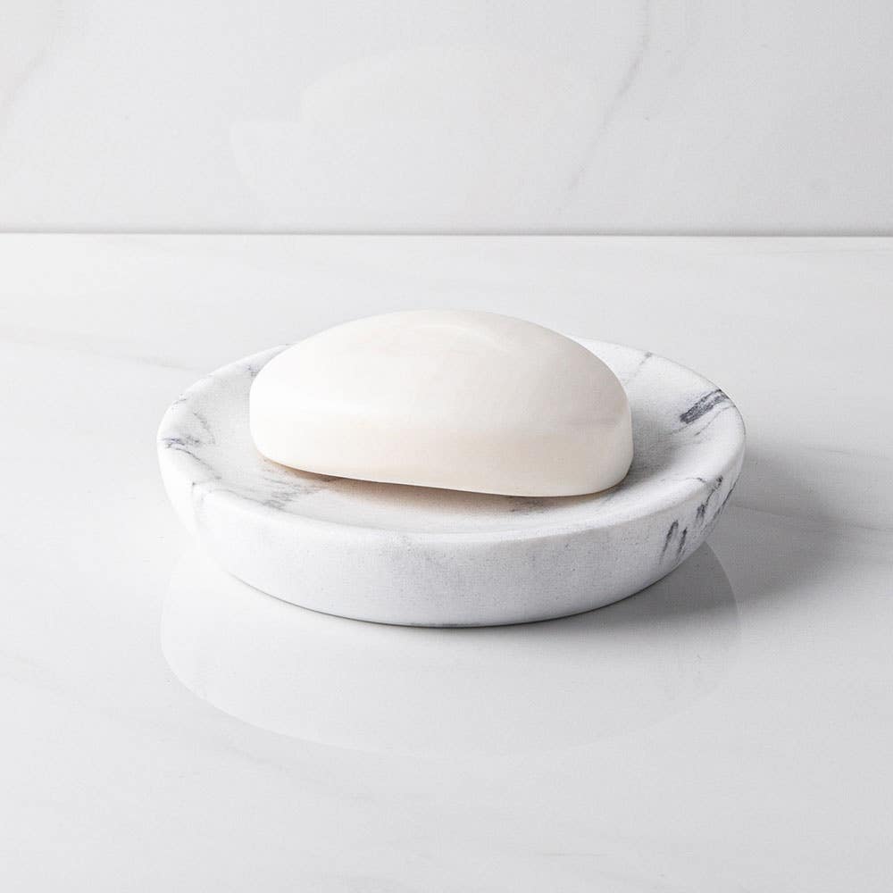 KSP Carrara Marble Resin Soap Dish (Grey/White)
