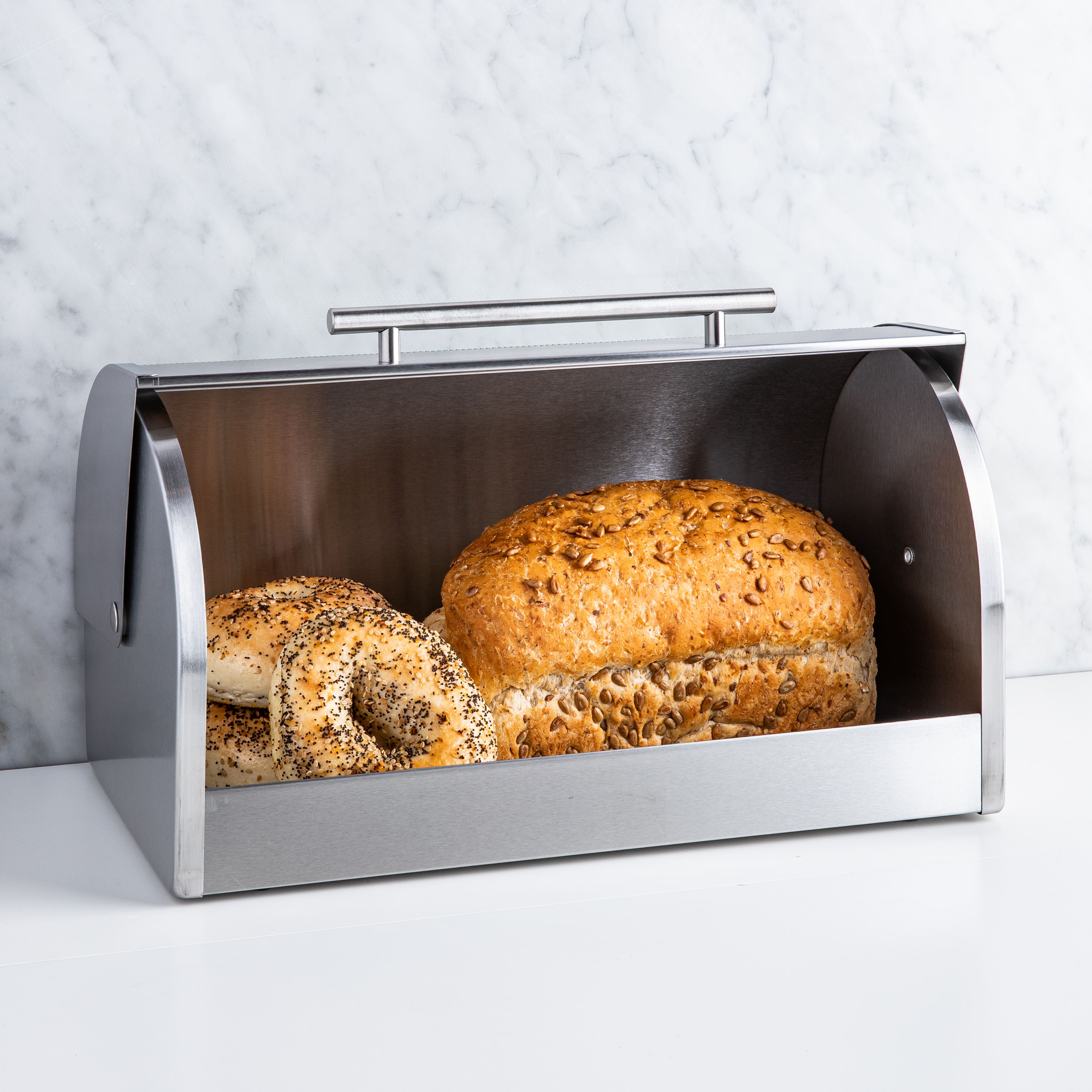 KSP Lux Roll Top Bread Bin (Stainless Steel) Kitchen Stuff Plus