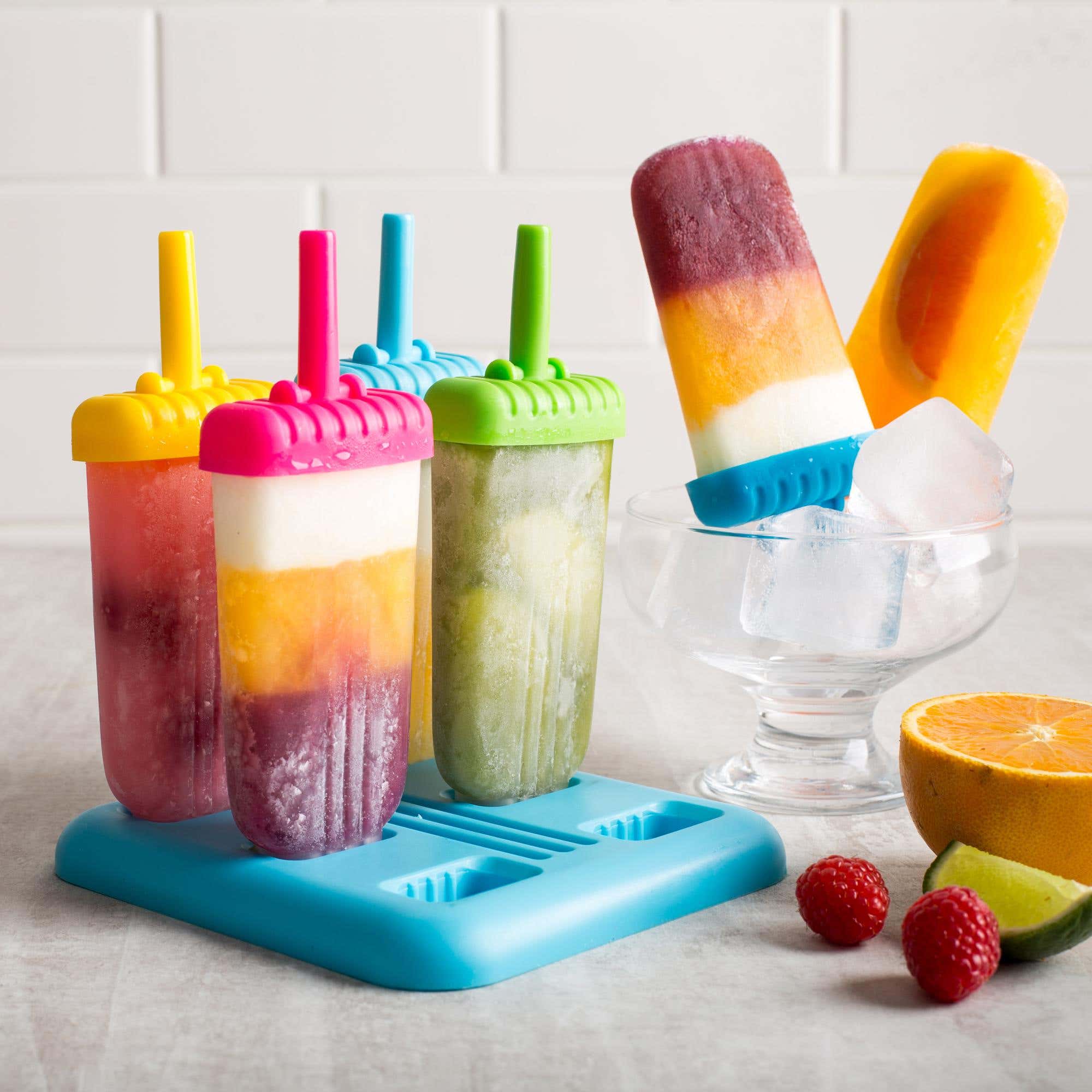 KSP Ice Pop Freezer Oval Popsicle Mold Set - Set of 6