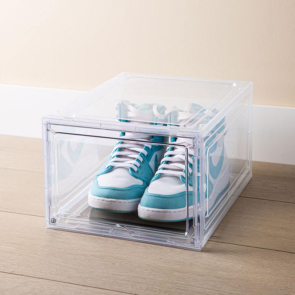 KSP Kicks 'Modular' Shoe Storage Box 36x27x22.4cm (Clear)