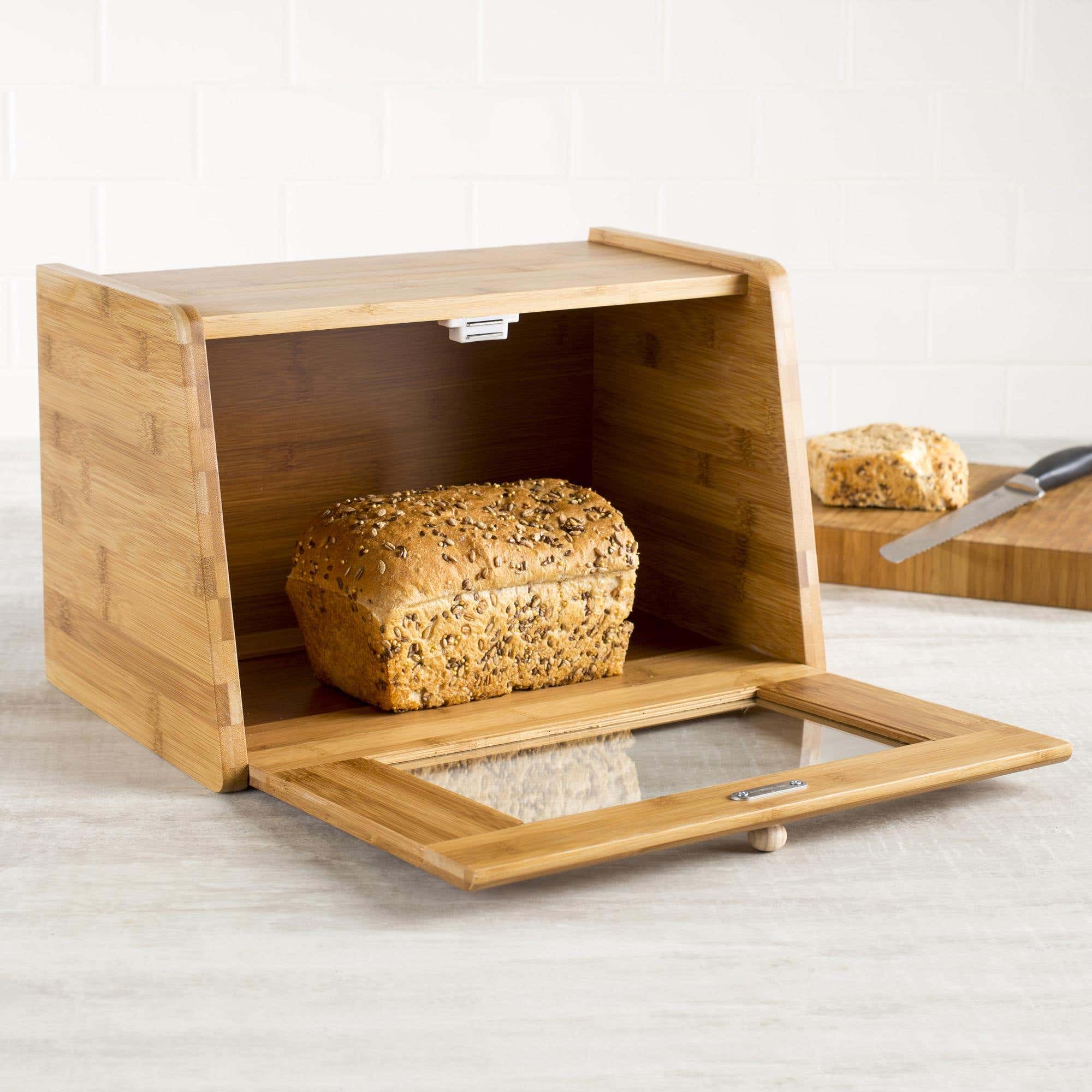 Wooden bread box sale