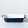 85409 Staub En France Ceramic 7 5 x6  Rectangular Bake Dish  Dark Blue