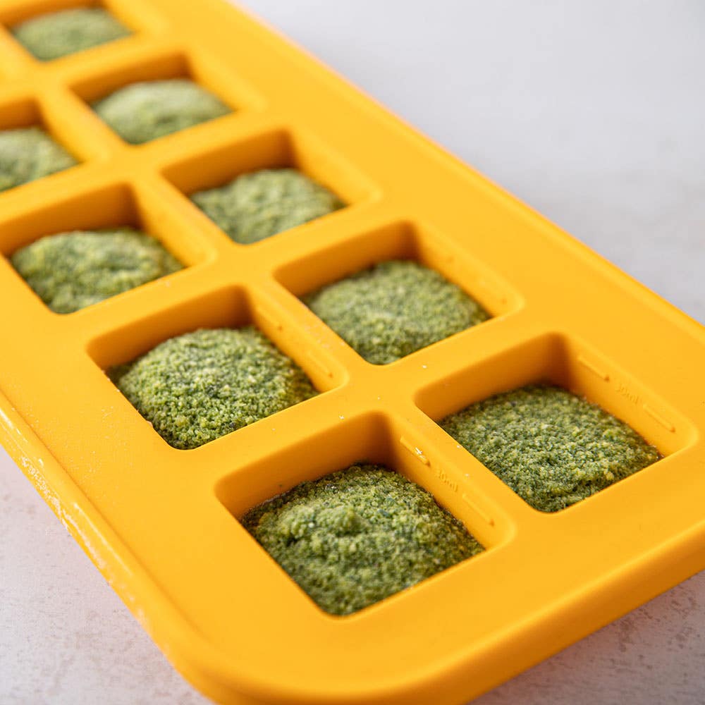 KSP Freezicube Silicone Food and Soup Tray 2 Tbsp 10 Cavity (Orange)