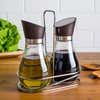 87164 KSP Swivel Oil and Vinegar with Stand   Set of 2  Stainless Steel
