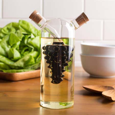 87473 KSP Drizzle 'Grape' Glass Oil and Vinegar Cruet