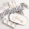 KSP Christmas Gleam Porcelain Bowls with Tray - Set/7 (White/Silver)