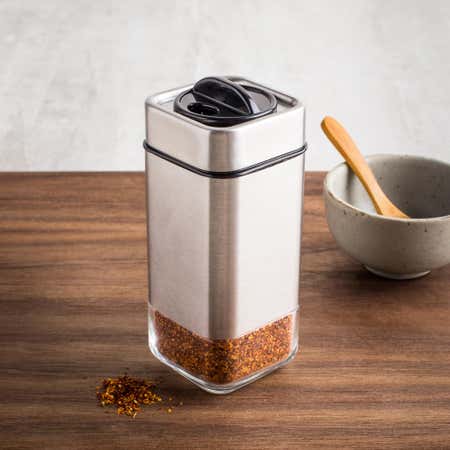 87719 KSP Cubic Spice Jar  Stainless Steelclear