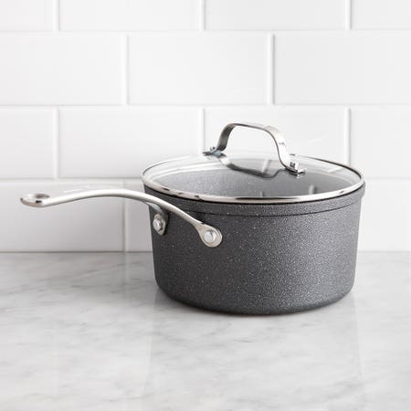 88174 The Rock Gourmet Non Stick 3L Saucepan with Lid  Grey