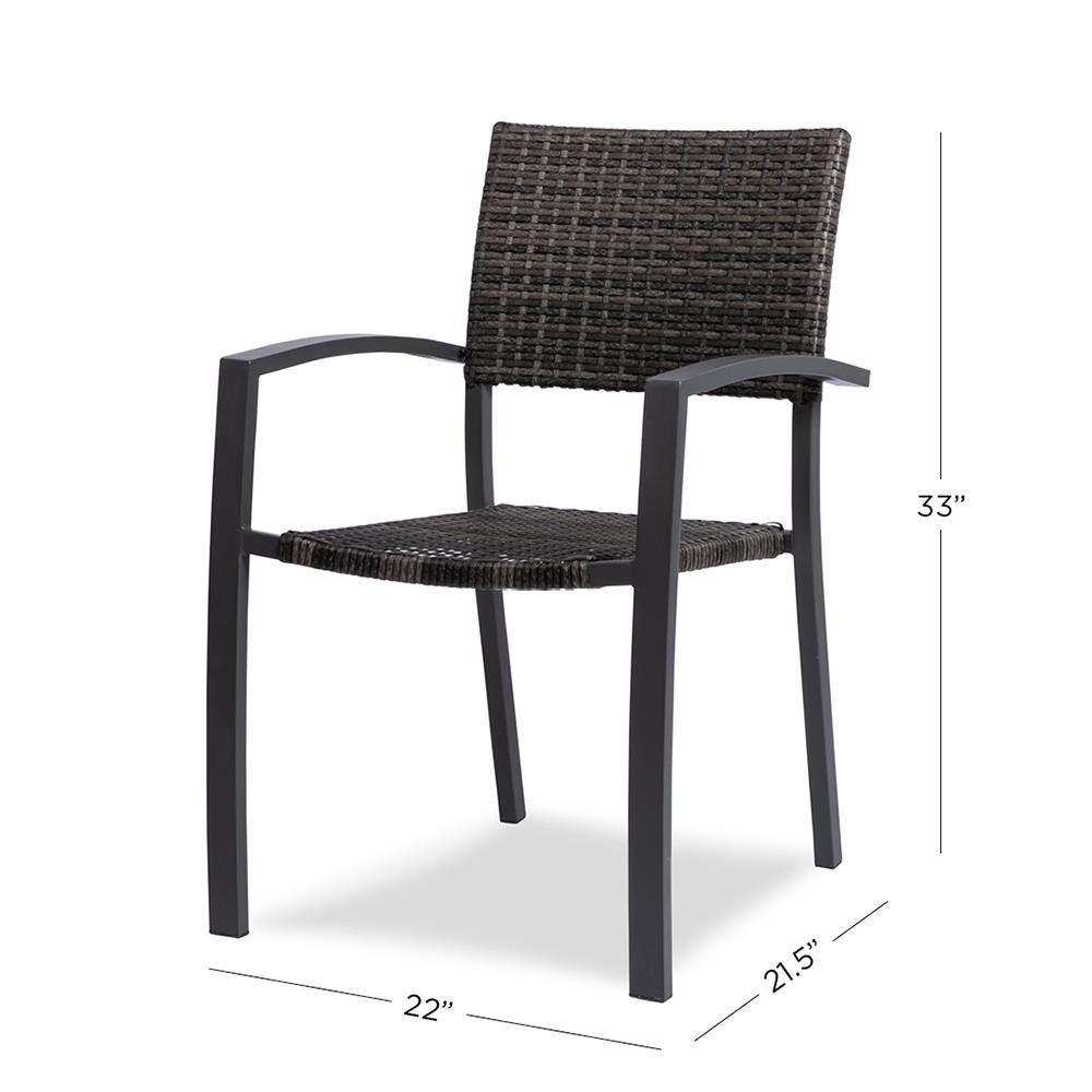 KSP Henderson Patio Table and Chair with Umbrella - Set of 7 (Grey)