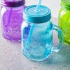 KSP Ice Cold Glass Mason Drinking Jar - Set of 4 (Multi Colour)