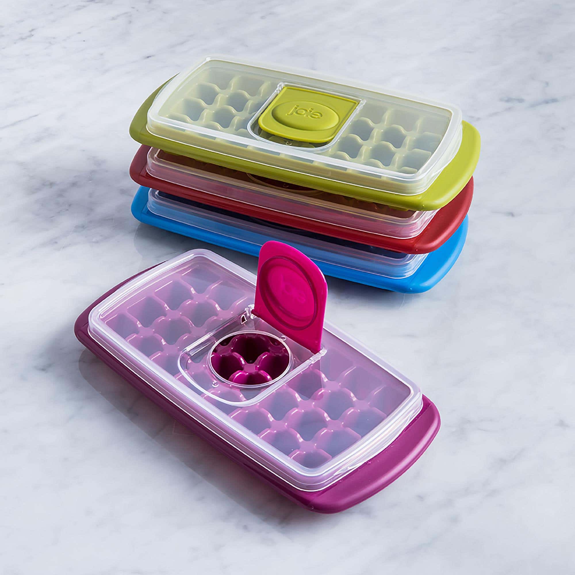 Colorful ice cube outlet trays