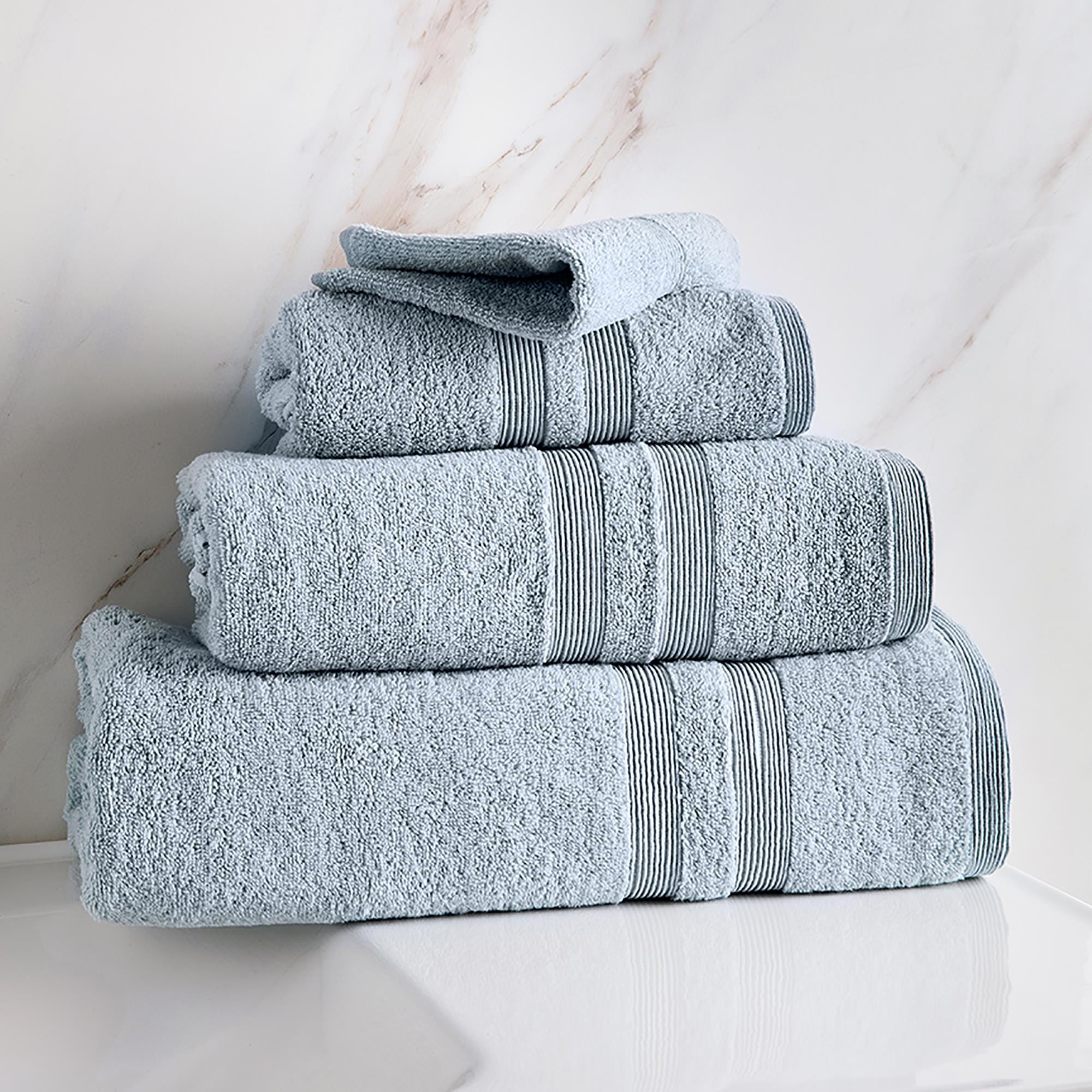 Moda At Home Allure Cotton Hand Towel Powder Blue Kitchen Stuff Plus
