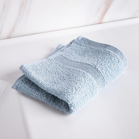 89205 Moda At Home Allure Cotton Face Towel  Powder Blue