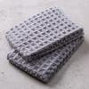 Harman Cucina Microfiber Jumbo Waffle Cloth - Set of 2 (Grey)
