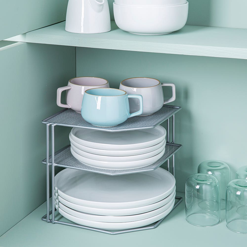 Corner sales shelf cupboard