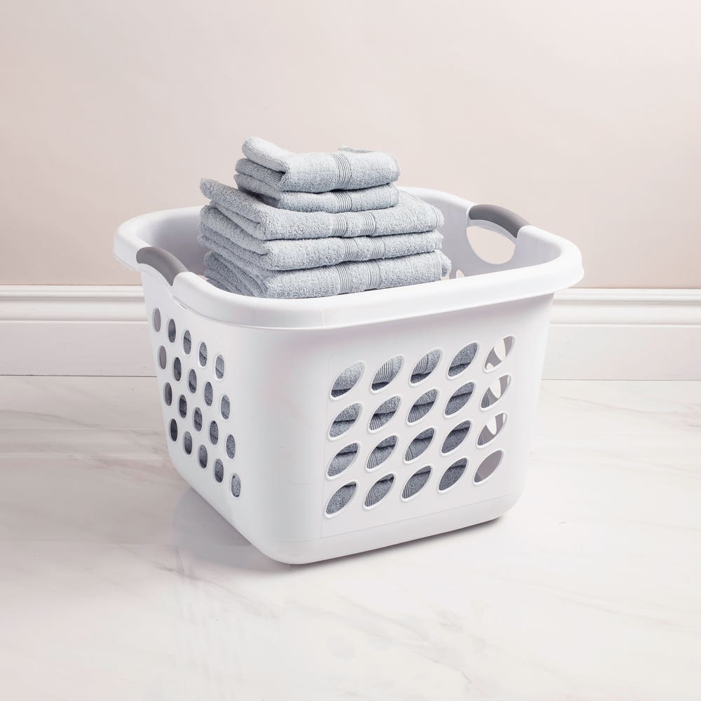 Sterilite Bushel Ultra Plastic Laundry Basket Square 1.5 bushel (Wht)